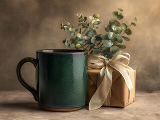 Forest Green Mug with Elegant Gift Box
