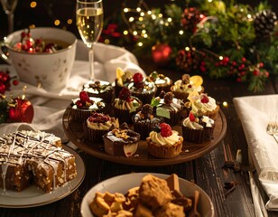Festive desserts arrangement