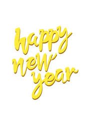 Wish Happy New Year in vector style