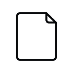 Document text line icon, content and report symbol, simple outline style on white background