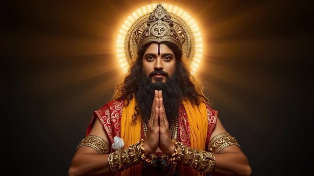 Spiritual offering ceremony india image divine environment close-up view cultural significance