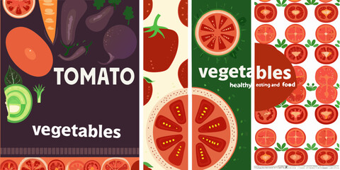 Vibrant collection of fresh tomatoes and assorted vegetables for healthy eating and food concepts