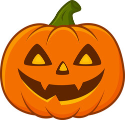 Jack-o'-lantern pumpkin color for halloween illustration design