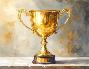 Golden award cup