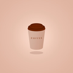 Illustration vector graphic cup of coffee.