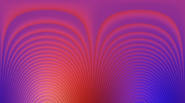 Curved Gradient Red, Purple, and Blue Semicircle Pattern Background Abstract Design