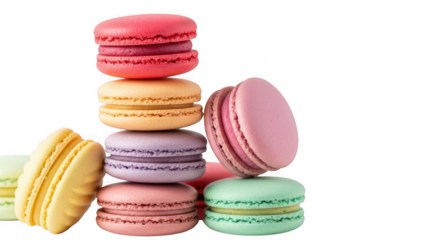 Delicious stack of colorful french macarons sweet pastry dessert treat food photography