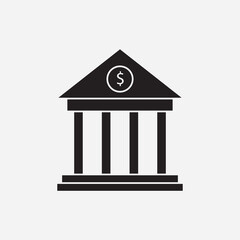 Bank Building Icon, Financial Institution Vector, simple illustration for web and app..eps