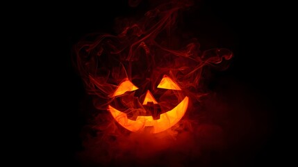 Horror Halloween Pumpkin Smoke Art Manipulation
