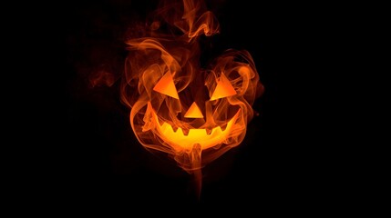 Horror Halloween Pumpkin Smoke Art Manipulation