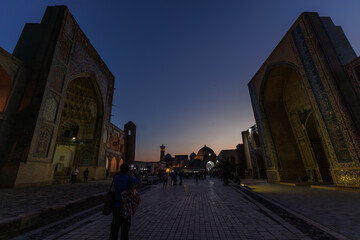 Obraz premium night view of the city of Bukhara Uzbekistan