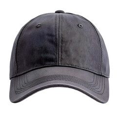 A dark grey baseball cap with a textured pattern resembling zebra stripes is displayed isolated on transparent background