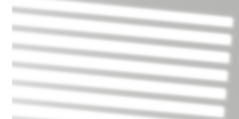 Horizontal shadow overlay effect from window blinds creating parallel stripes of light and shadow on a transparent background, ideal for minimalist design and digital art