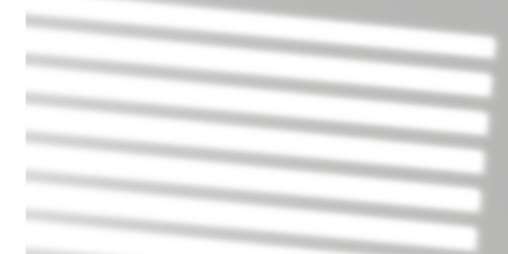 Horizontal shadow overlay effect from window blinds creating parallel stripes of light and shadow on a transparent background, ideal for minimalist design and digital art