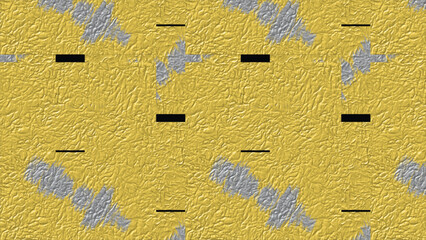 Abstract golden background with silver stars and black lines pattern design