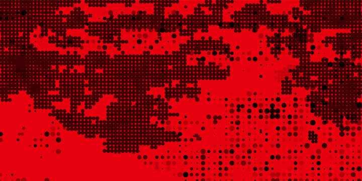 Led screen texture. Digital display. Color pixel background. Lcd monitor . Red television videowall with dots. Projector grid template. Electronic diode effect. Vector illustration.