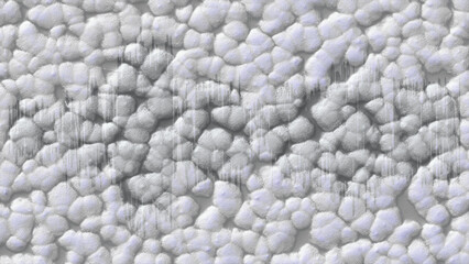 Abstract white background with bubble pattern design and gray shadows
