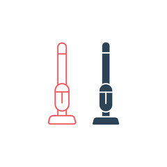 Vacuum cleaner vector illustration icons set