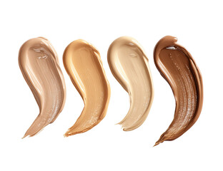 Foundation swatches in varying shades