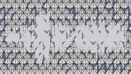 Dark blue and white geometric pattern with paint strokes, abstract design