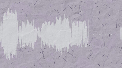 Light purple wall with white paint strokes, textured surface and abstract design