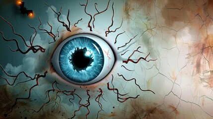 Playful High-Res Funny Eyeball Halloween Background – Great for Kids’ Halloween Crafts, Social Media Posts, Party Decor & Greeting Cards. Features Whimsical Googly Eyes, Colorful Eyeball Illustrations