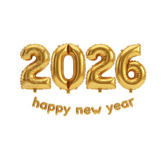 3d modern happy new 2026 year