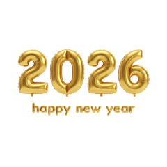 3d modern happy new 2026 year