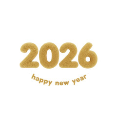 3d modern happy new 2026 year