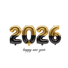 3d modern happy new 2026 year