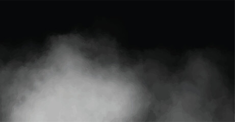 Black smoke and fog on dark abstract background
