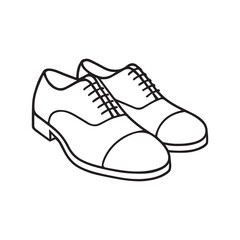 Formal Shoes Pair Icon Vector Illustration