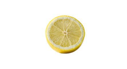 Half a lemon on white background