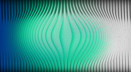 Obraz premium Striped Wavy Pattern Background with Gradient Texture, Blue, Green, and Light Gray Tones