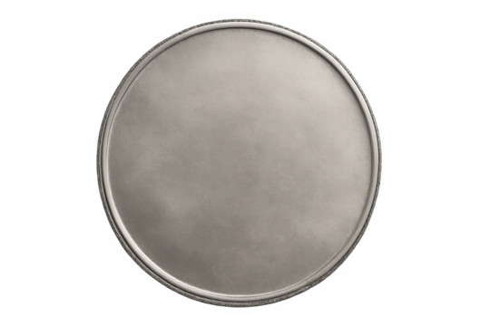 Blank metal coin or medal with transparent background - Powered by Adobe