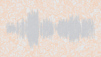 Abstract background with sound wave on white decorative plaster texture
