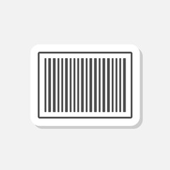 Business inventory bar code icon sticker isolated on gray background