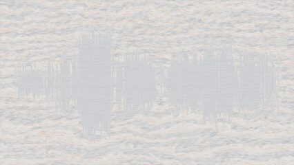 Light gray sound wave on a white wooden background isolated on white background