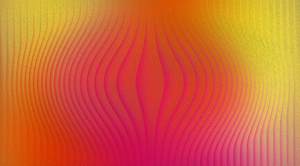 Textured Gradient Abstract Pattern of Curving Lines in Yellow, Orange, and Pink Hues