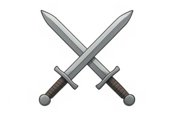 Crossed swords icon symbolizing battle, conflict, and victory