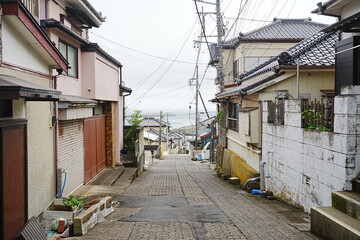 Cityscape of Tokawa in Choshi, Chiba, Japan - 日本 千葉 銚子 外川町の町並み 