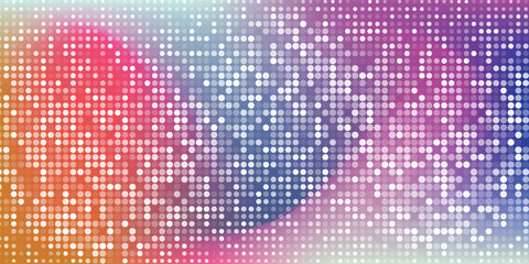 Abstract background in red colors made of big and small dots. vector ilustration.