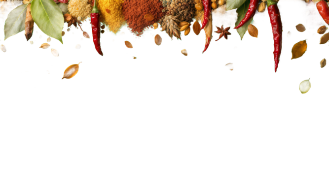Spice and Herb Background for Food, Culinary, and Cooking Themes