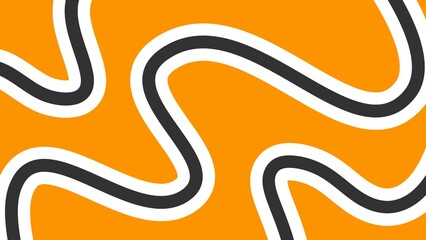 Orange abstract wavy line pattern background