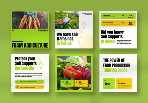 Fram Agriculture Social Media Post Layout