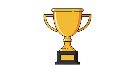 Golden trophy award icon celebrating victory success champion prize achievement symbol of excellence
