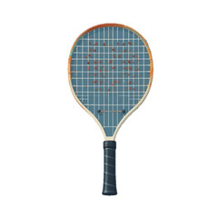 Flat colored padel racket vector illustration on plain background 