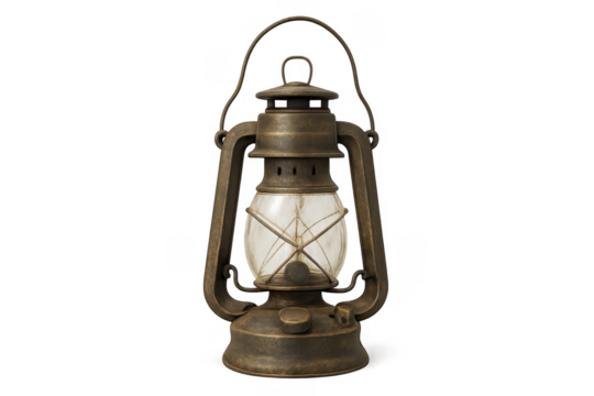 Old oil lamp providing vintage rustic light