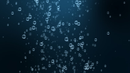 Under Water Bubble float in clear blue water.