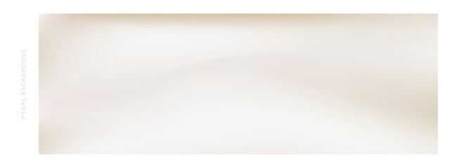 Obraz premium Pearl cream and nacreous vector banner with minimalistic style. Smooth pale ecru gradient and sandy waves for neutral designs.